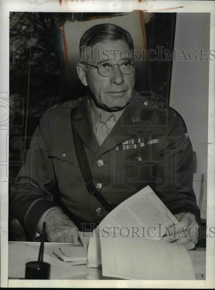 1943 Press Photo Lt Gen Lesley McNair Wounded by Shrapnel While in Tunisia - Historic Images