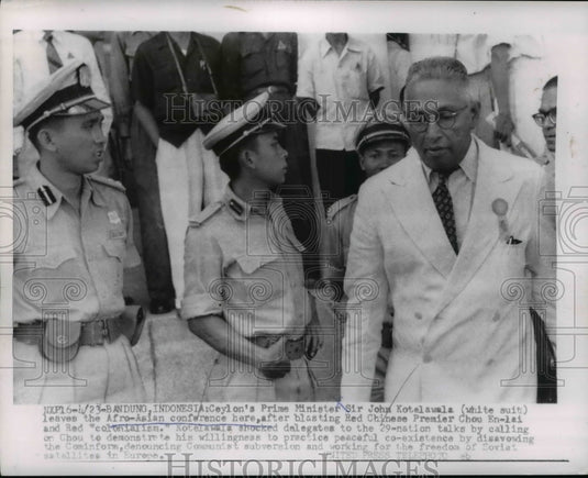 Caylon's Prime Minister Sir John Kotalawala Leaves Asian Conference-Historic Images