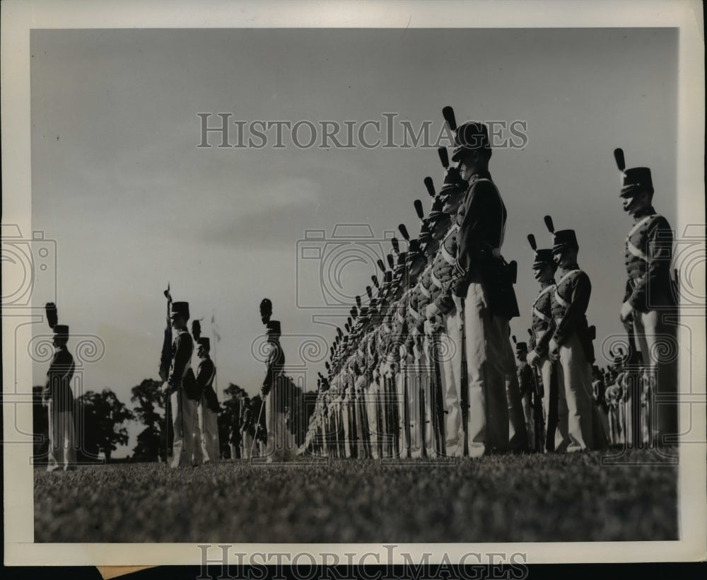 1939 Press Photo West Point Miilitary Academy cadets at graduation day parade - Historic Images