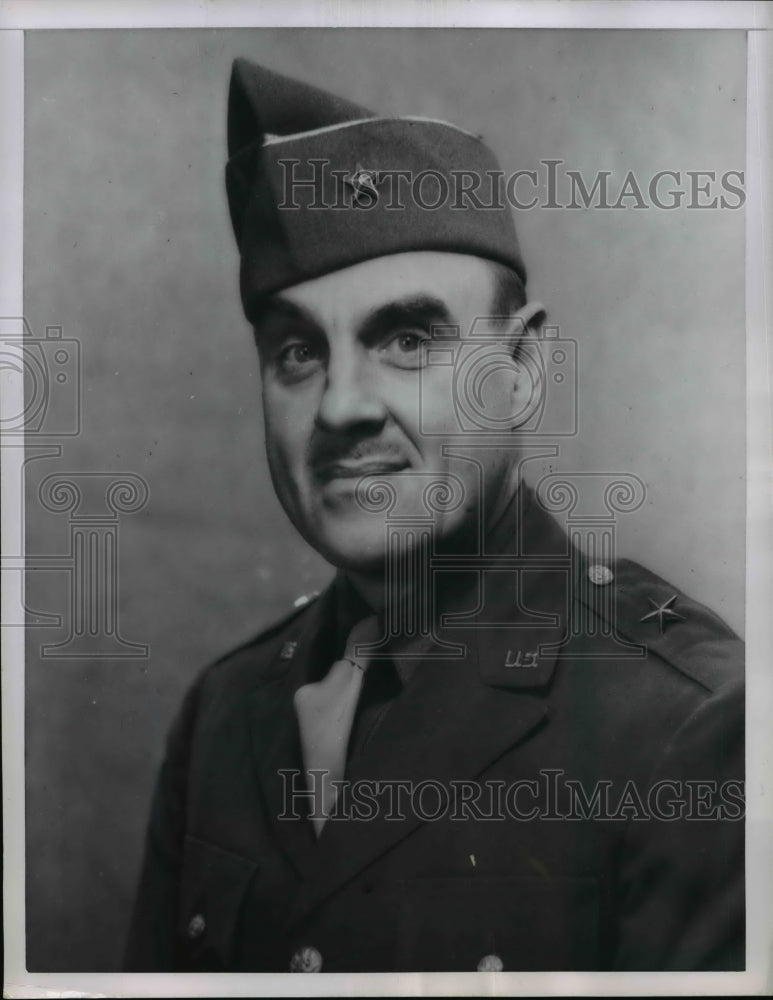 1951 Press Photo Brig Gen Edward J McGaw Commands Detachment of U.S.Army Troops - Historic Images