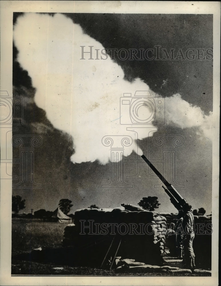 1952 Press Photo U.S. Army AntiAircraft Gun Hurls Heavy Shell 3 Miles Into Air-Historic Images