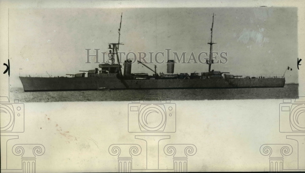 1929 Press Photo French cruiser Tourville carries US amb Herrick's body to US-Historic Images