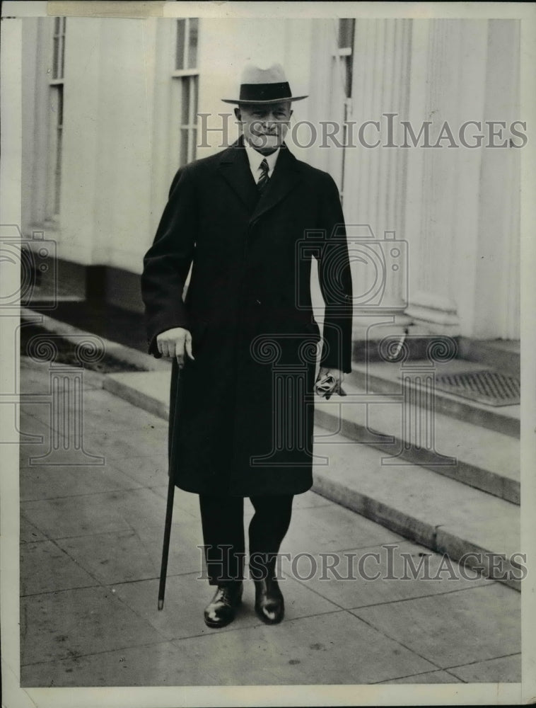 1932 Press Photo General Jack Pershing Leaving White House After Visit- Historic Images