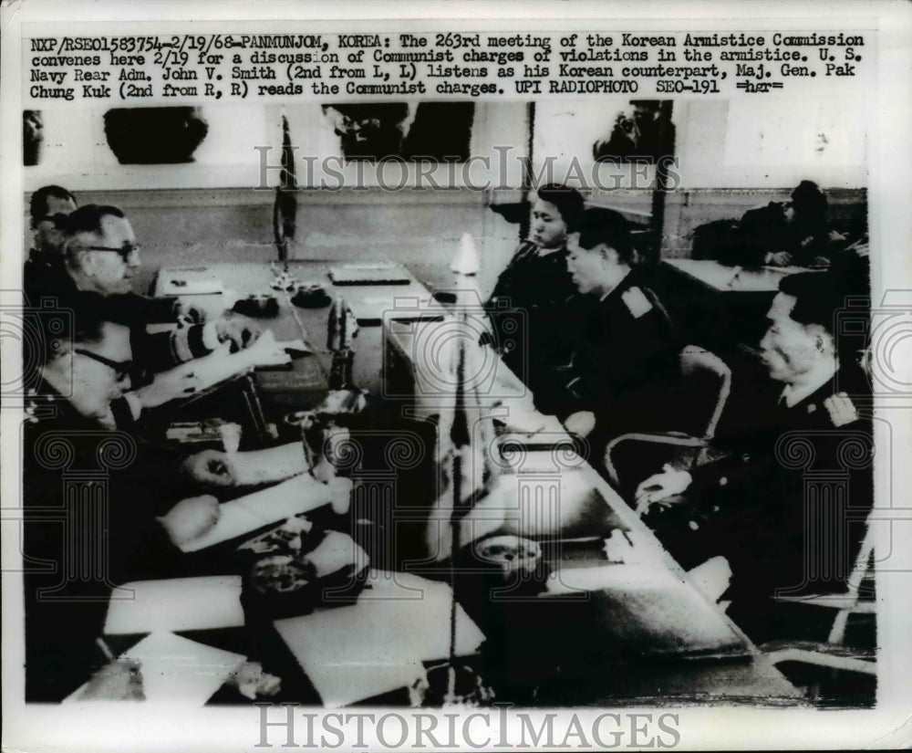 1968 Press Photo 263rd Meeting of Korean Armistice Commission In Panmunjom-Historic Images