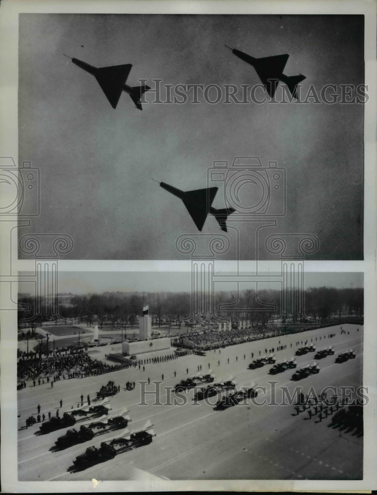 1962 Press Photo Hungarian Air Force Display at Independence Celebration-Historic Images