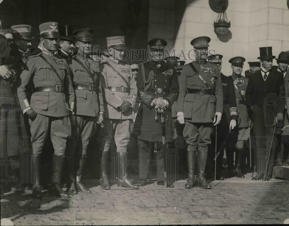 1921 Press Photo Gen. De Luca, Col. Buckey, Gen. Diaz in Washington, D.C. - Historic Images