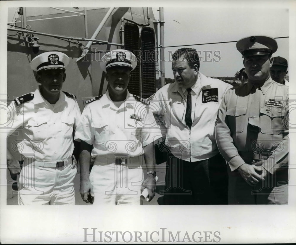 Military Men aboard a ship-Historic Images