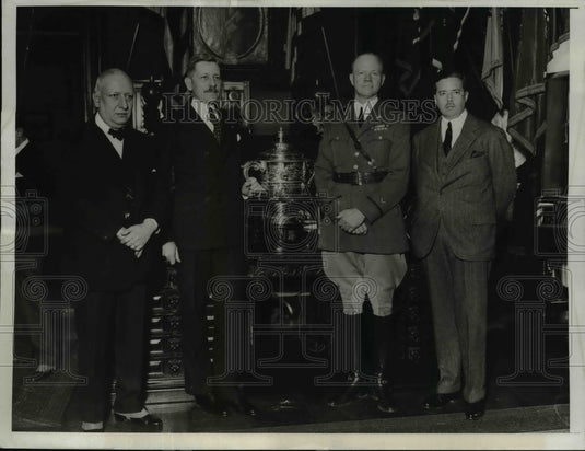 1931 Sec. of War Patrick J.Hurley received cup won by Army Polo Team - Historic Images