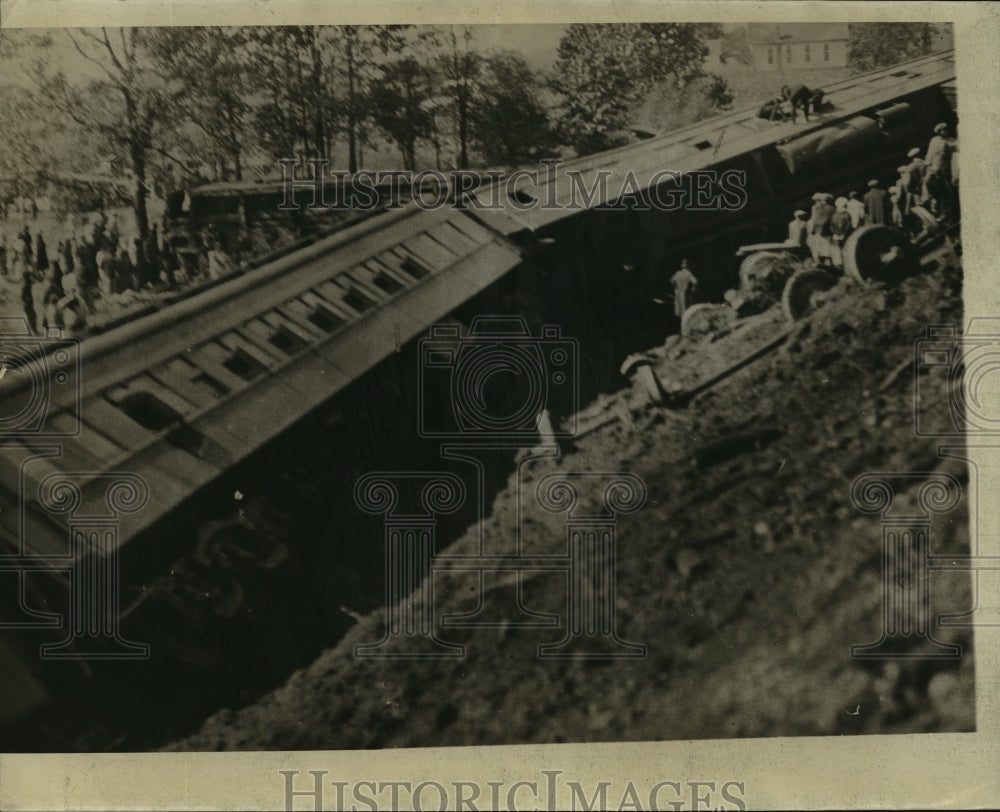 1925 View of the wreckage of the Rail Road - Historic Images