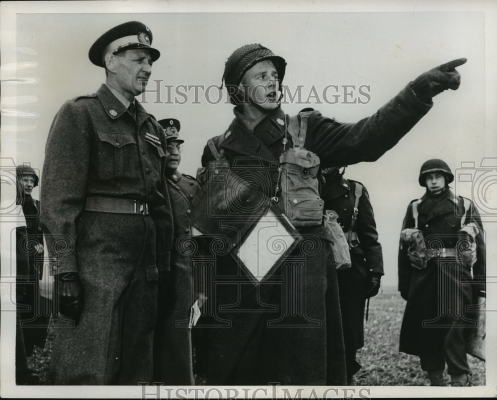1952 King Frederick IX gets report from Army officer in Denmark - Historic Images