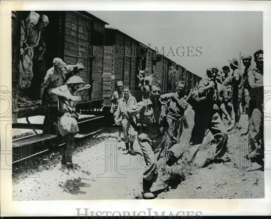 1941 British Soldiers arrives at Baalbek, Northern Syria - Historic Images