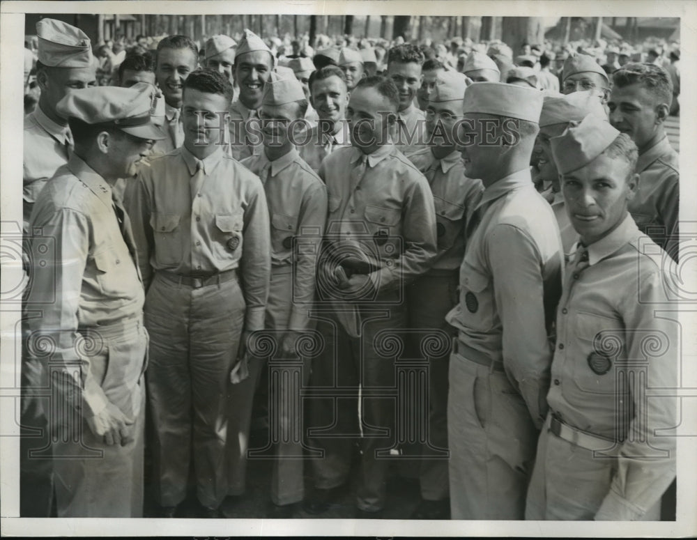 1944 Maj. Gen. Stivers chats with new second lieutenant graduates - Historic Images