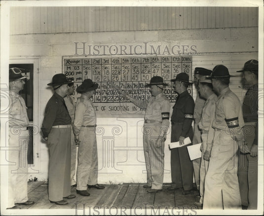 1941 American Army Troops receive final instructions from Joe Tupper - Historic Images