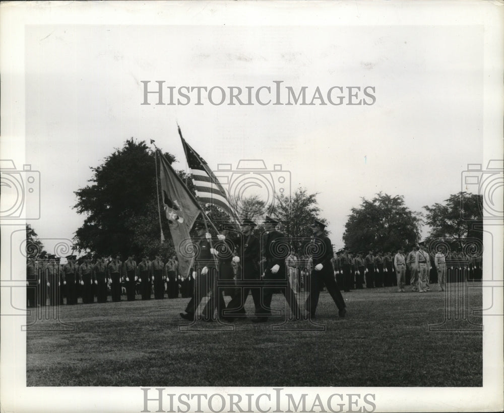 1941 Colors pass in review at graduation of Advanced Flying School - Historic Images