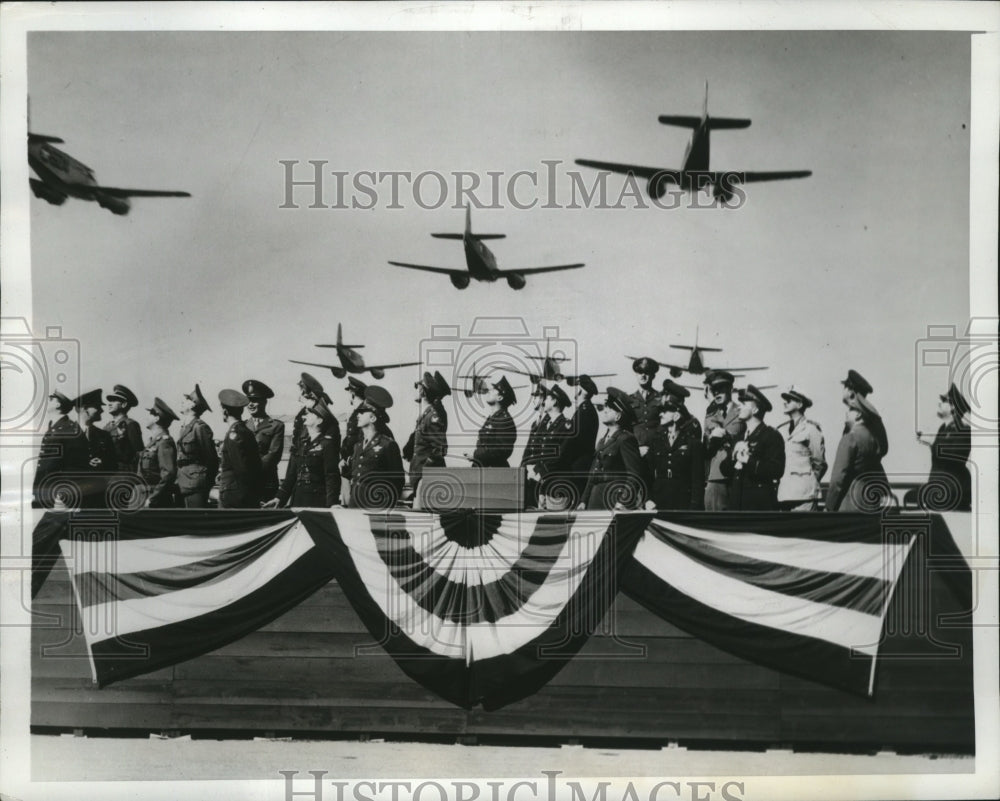 1942 Press Photo Air Committee of Inter-American Defense Board at Kelly Field-Historic Images