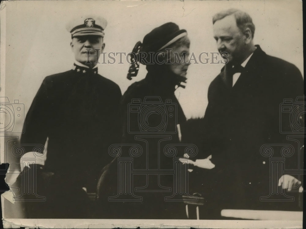 Press Photo Secretary of Navy Daniels at Opening of Natl.Service School in Wash - Historic Images