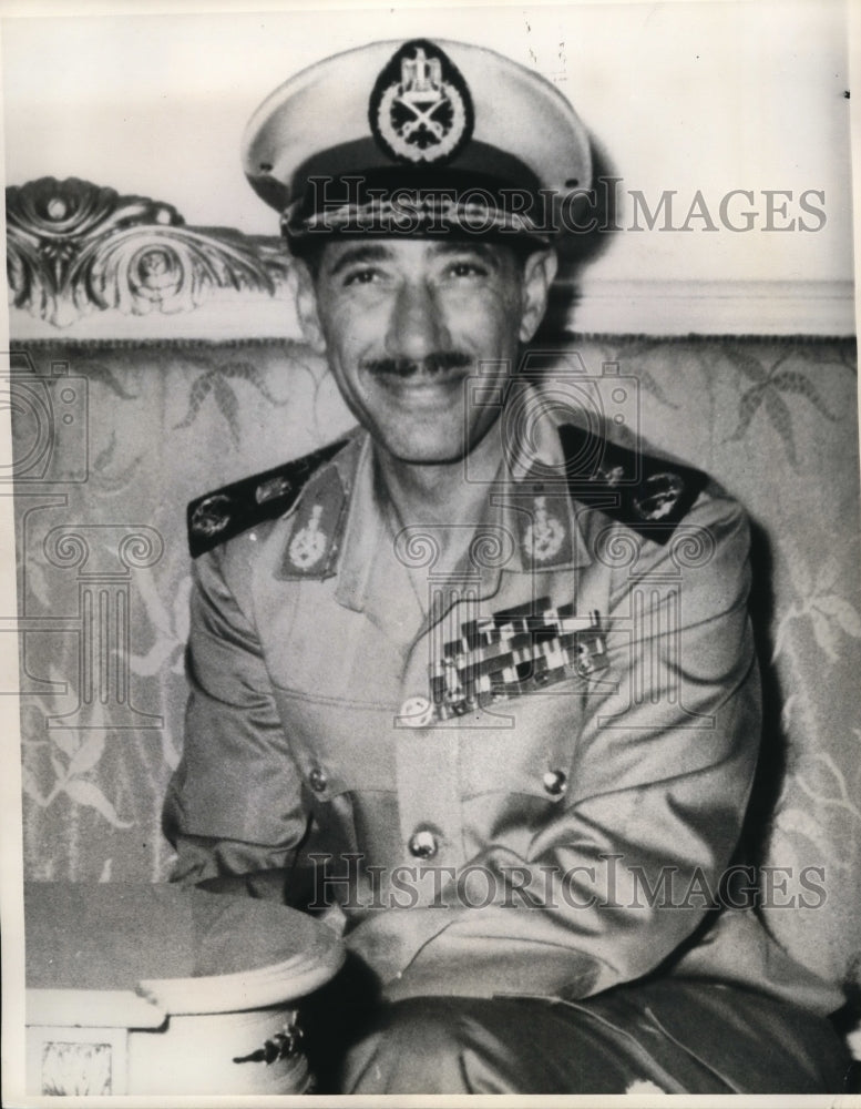 1962 Press Photo Marshal Abdul Hakim Amer one of Nasser&#39;s Top Aides - nem60624 - Historic Images