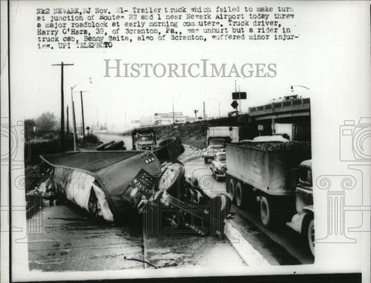 1960 Auto Accident turned  Harry O'Hara & Benny Saita near Newark - Historic Images