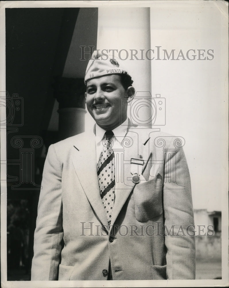 1950 Press Photo Juan N.Cintron Commander of Puerto Rico Dept.of American Legion - Historic Images