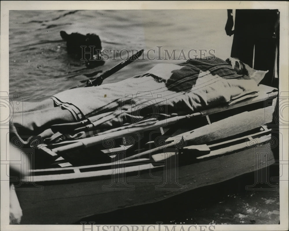 1937 Press Photo Aviation Cadet Bruce Harwood injured from navy plane crash - Historic Images