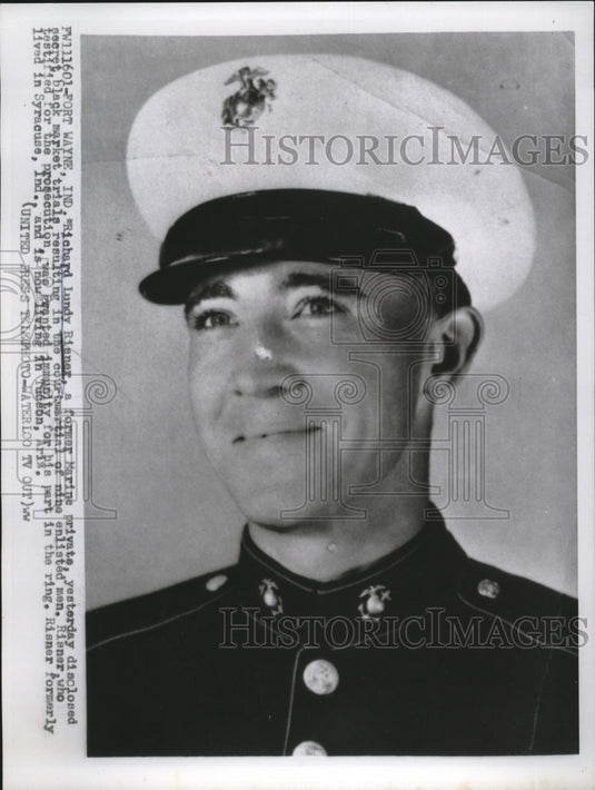 1956 Richard Lundy Risner testifies during courtmartialing of nine - Historic Images