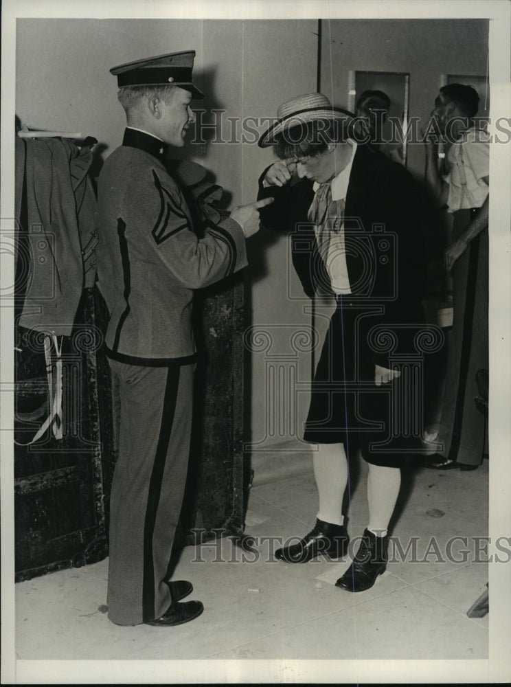 1936 Press Photo Cadet Little and Cadet Kerwin during the final dress rehearsal - Historic Images