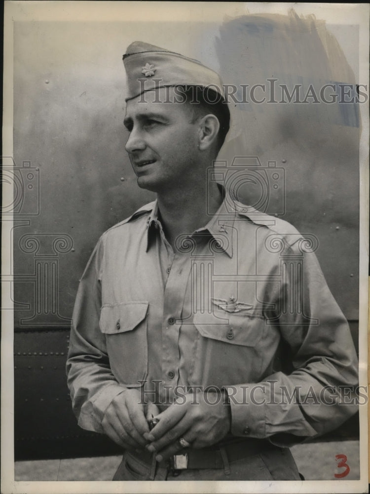 1944 Press Photo Major Dusty Rhodes Official Pilot of General Douglas MacArthur-Historic Images