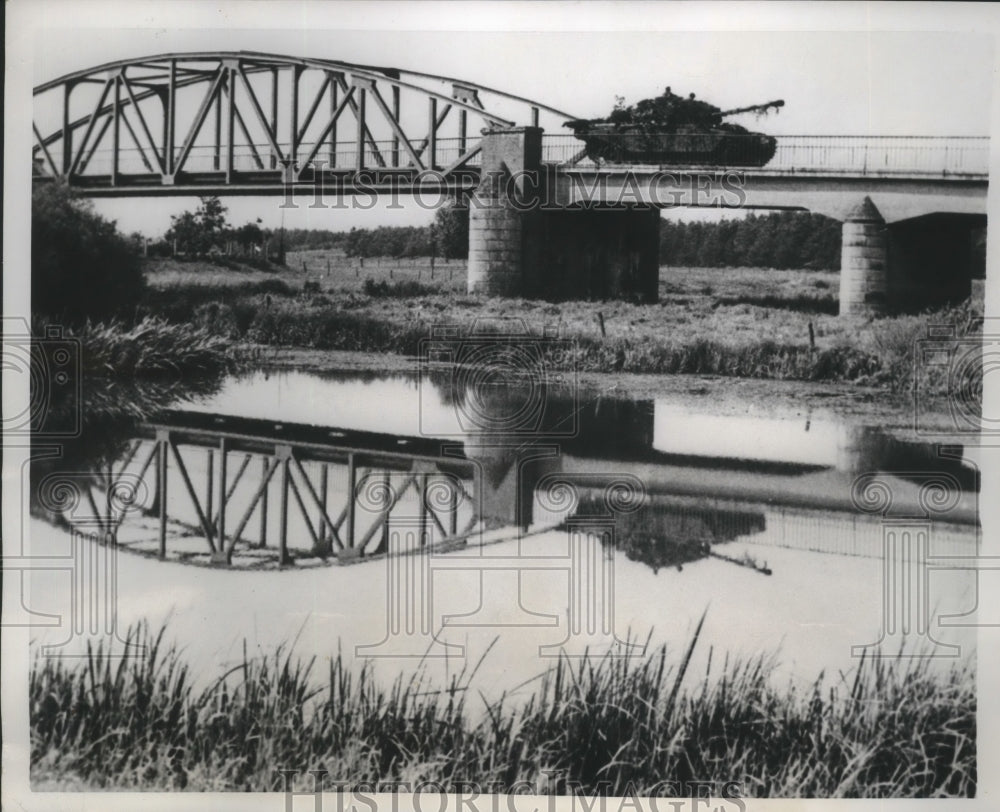 1950 Royal Scots Greys tank in British zone of Germany - Historic Images