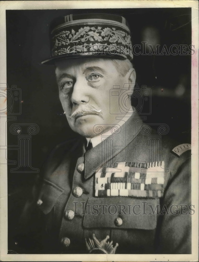1936 General Maurice Gustave Gamelin France&#39;s War Chief - Historic Images