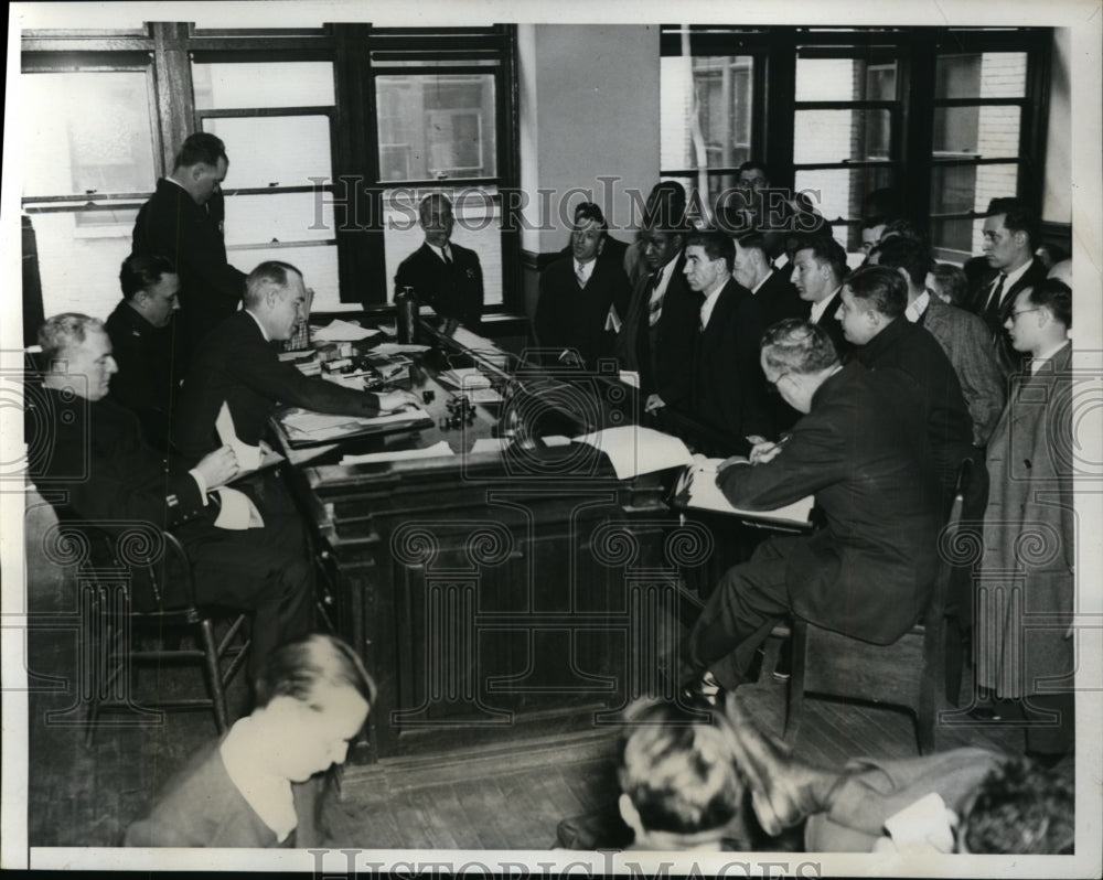 1934 Press Photo New York Taxi licenses suspended amid taxi strike riots NYC-Historic Images