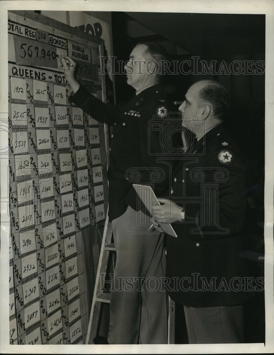 1942 Press Photo New York Col Arthur McDermott & Major William Walsh NYC - Historic Images