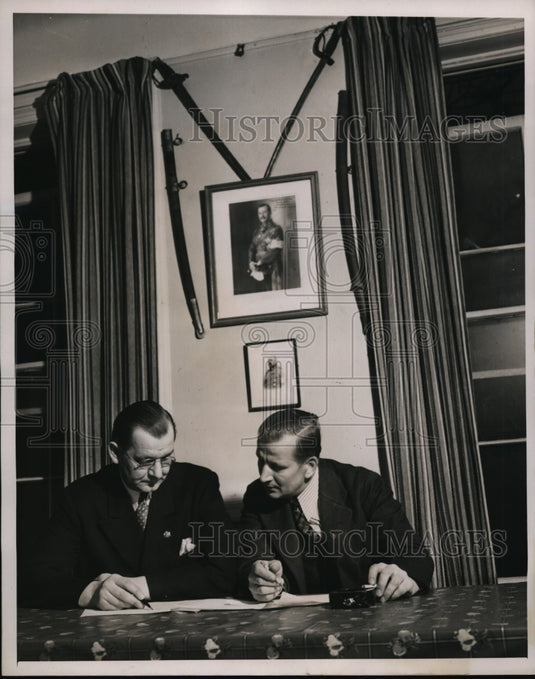 1939 Press Photo Commander of Finnish Veterans Henry Tirri & Geo Ness-Historic Images