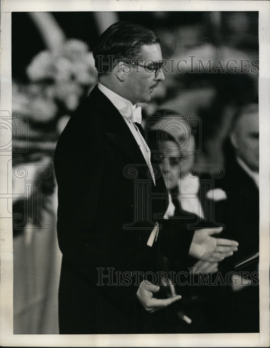 1939 Press Photo New York Anthony Eden Continues Speech  NYC - Historic Images