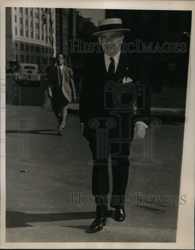 1938 New York Max D. Stuer at Supreme Court in Hines Trial NYC - Historic Images