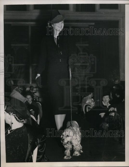 1938 New York Helen Stevens in sport suit at style review NYC-Historic Images