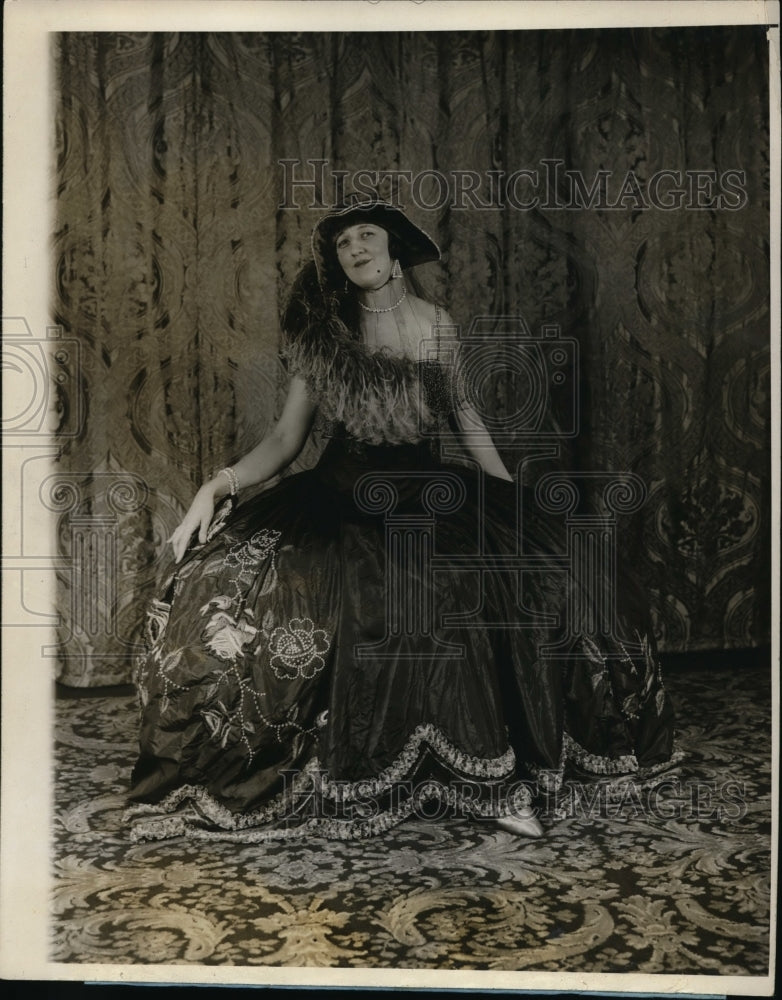 1928 Press Photo New York Mrs. C. Porter at Annual Beaux Arts Ball NYC - Historic Images