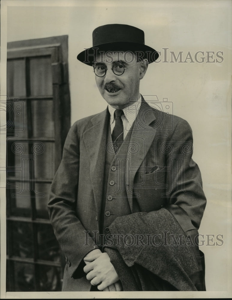 1938 Press Photo New York Professor Harold J. Laski of the London School NYC - Historic Images