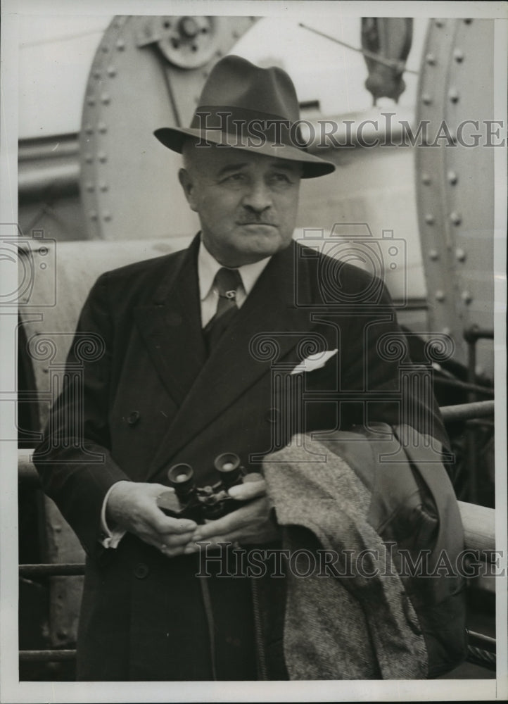 1938 Press Photo New York Dr. Otto Vellher return from study of Manuscripts NYC - Historic Images