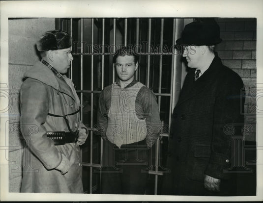1938 Press Photo New York George Corbett Jr Arrested for Assaulting Woman NYC - Historic Images