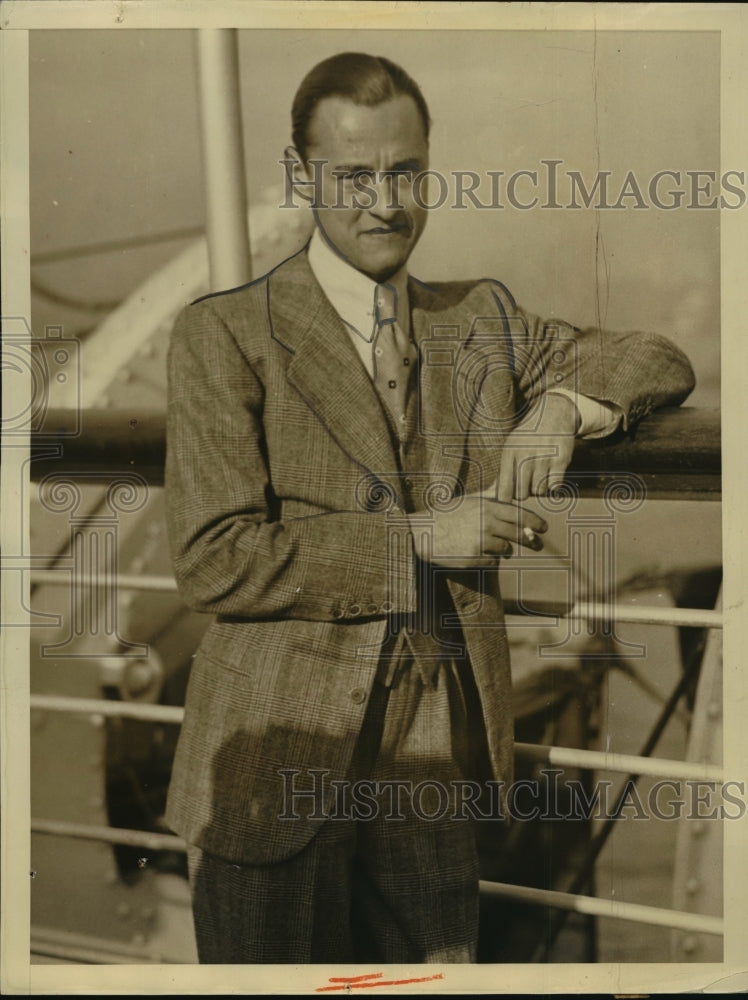 1935 Press Photo New York Conte De A Pallacivini finace of Roosevelt in NYC - Historic Images