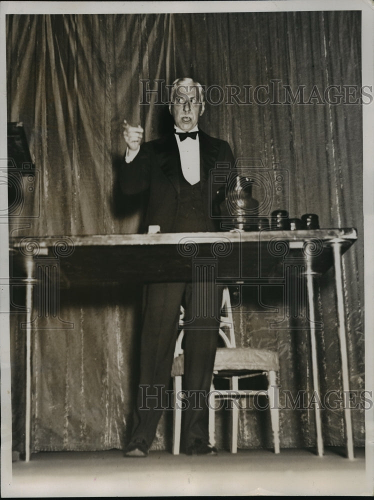 1935 Press Photo New York Joseph Proskauer,against City owned Electric Pant NYC - Historic Images