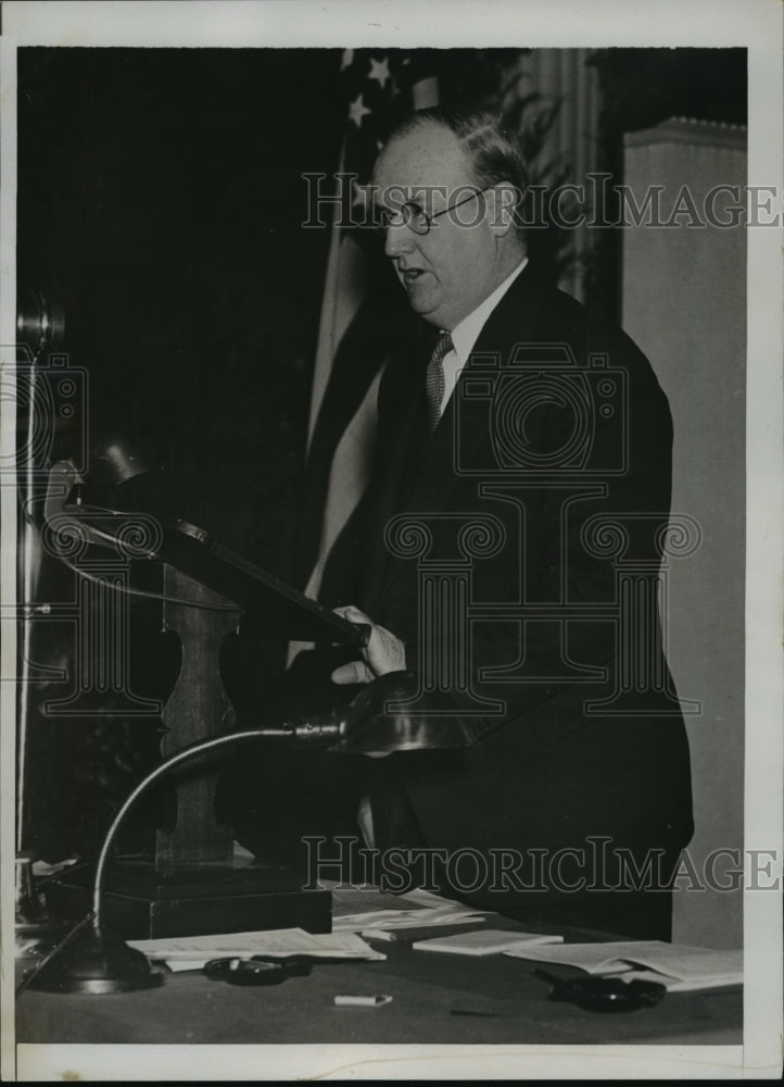 1935 Press Photo New York Hon John McKenzie Docks Commissioner NYC - Historic Images