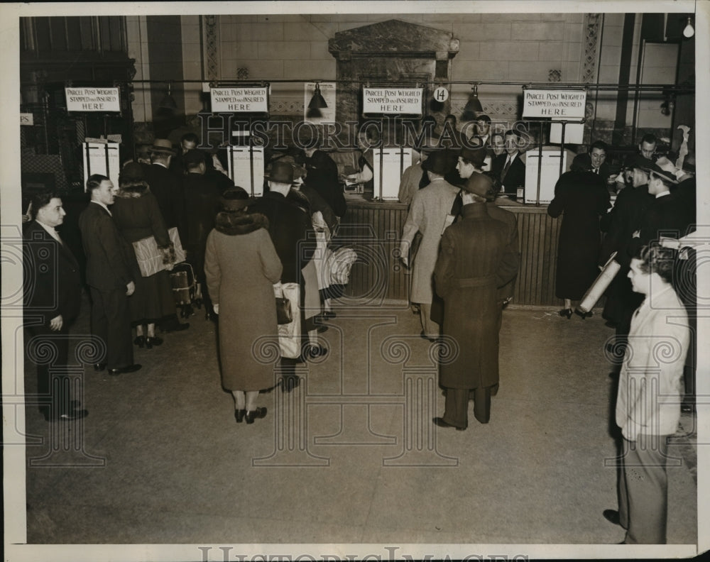 1935 Press Photo New York Grand Central Station Post Office NYC - Historic Images