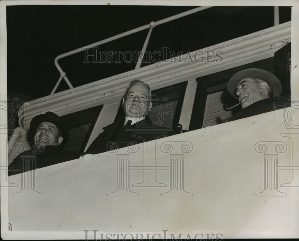 1938 Press Photo  New York President Herbert Hoover NYC - Historic Images