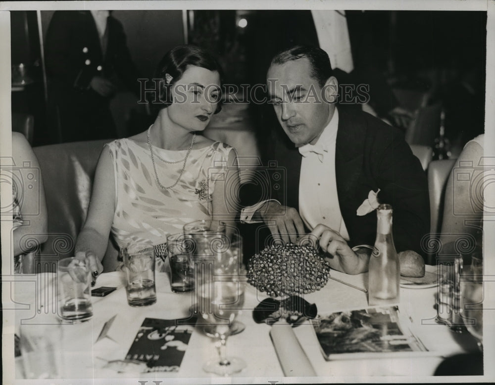 1936 Press Photo New York Countess Orssich &amp; Belmont at Dinner Party NYC-Historic Images