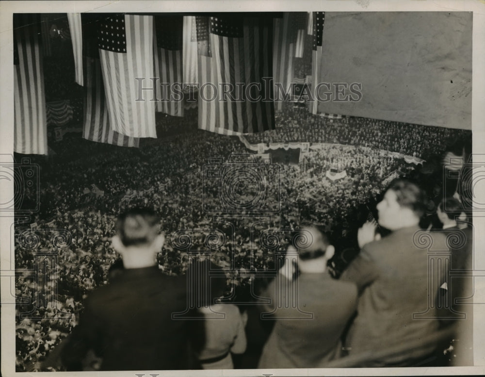 1936 Press Photo New York Democratic Rally at Madison Square Garden NYC - Historic Images