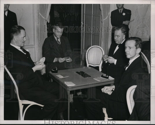 1937 Press Photo New York Vanderbilt Cup cridge tournament NYC - Historic Images