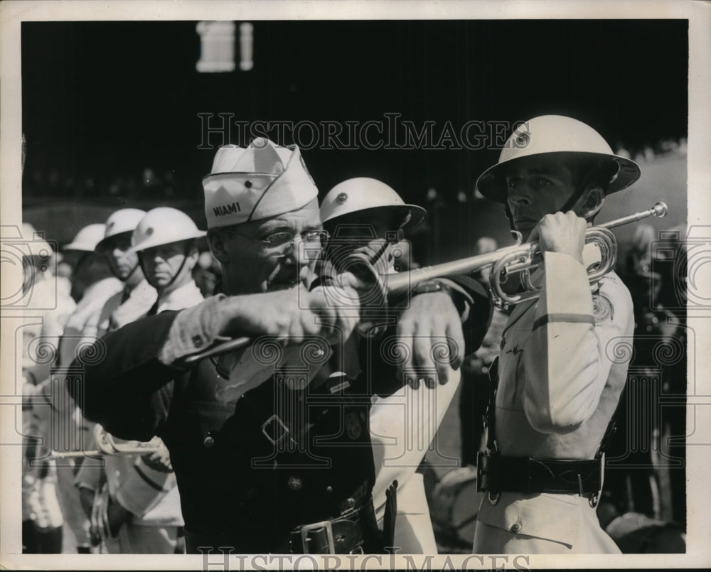 1937 Press Photo New York American Legion band competition in NYC - Historic Images