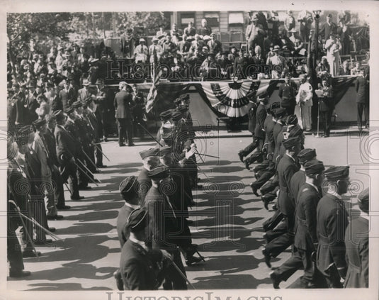 1937 Press Photo New York Columbus, Ohio, Passing in American Legions Parade NYC-Historic Images