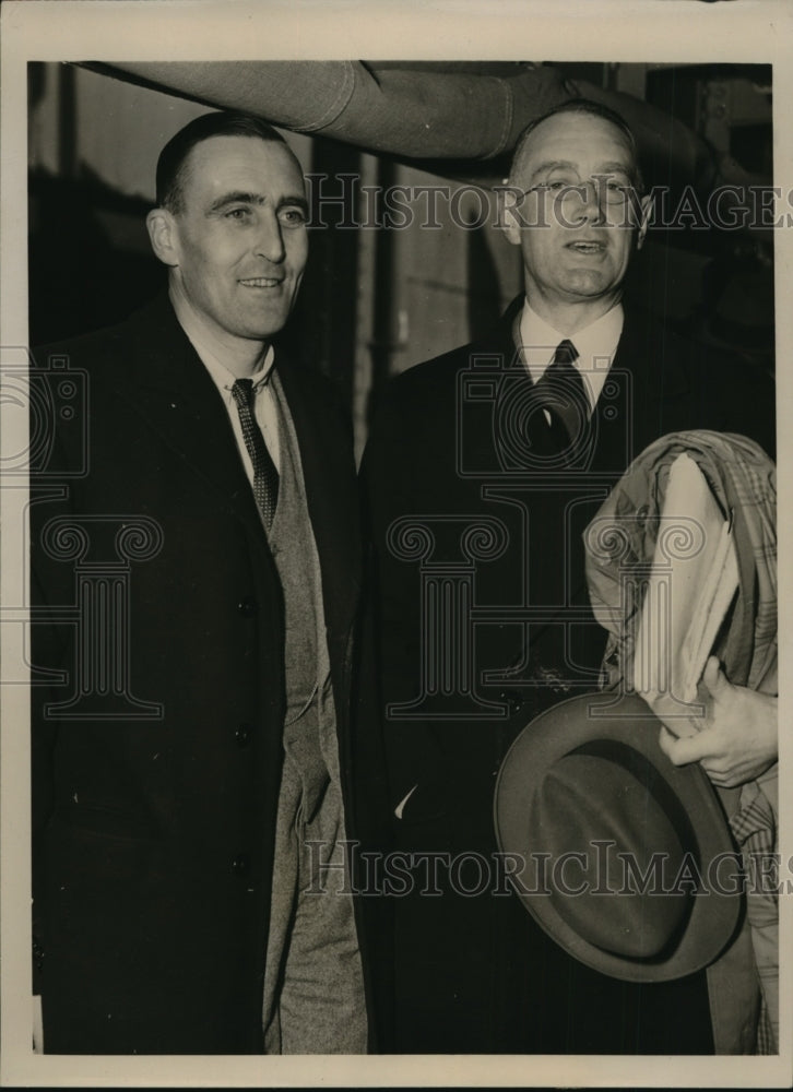 1941 Press Photo New York British Officers arrive here NYC - Historic Images